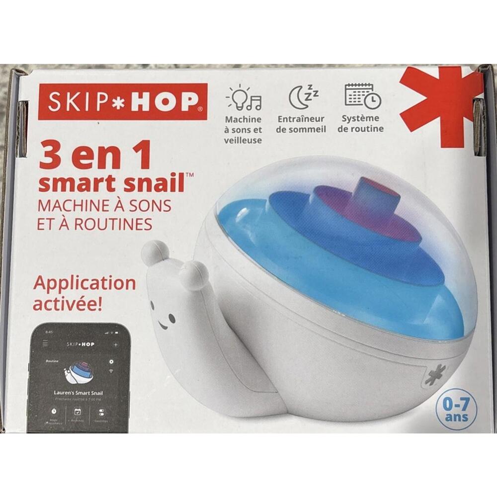 Skip Hop 3-in-1 Smart Snail Baby Sound & Routine Machine, White